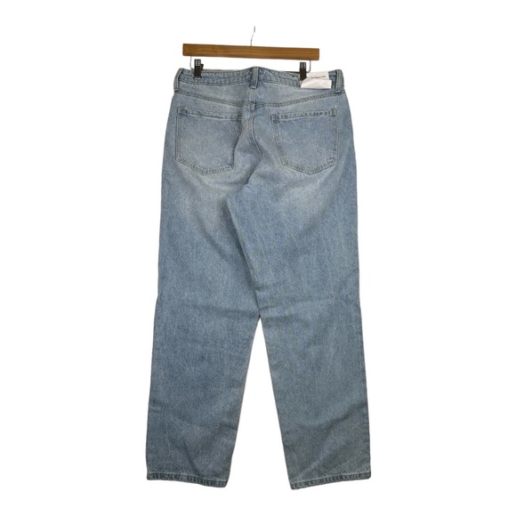 BP Nordstrom Women's Jeans Size 32 Light Wash Button Fly Mom High Rise - Picture 2 of 9